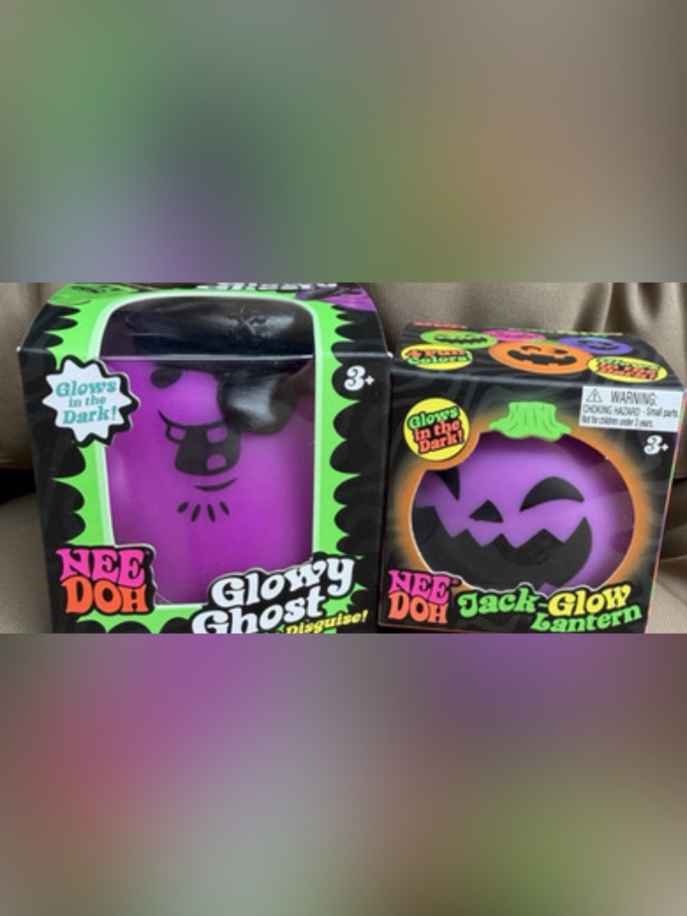 Glowy Ghost purple Schylling needoh squish. Halloween squish. HTF. Sealed,